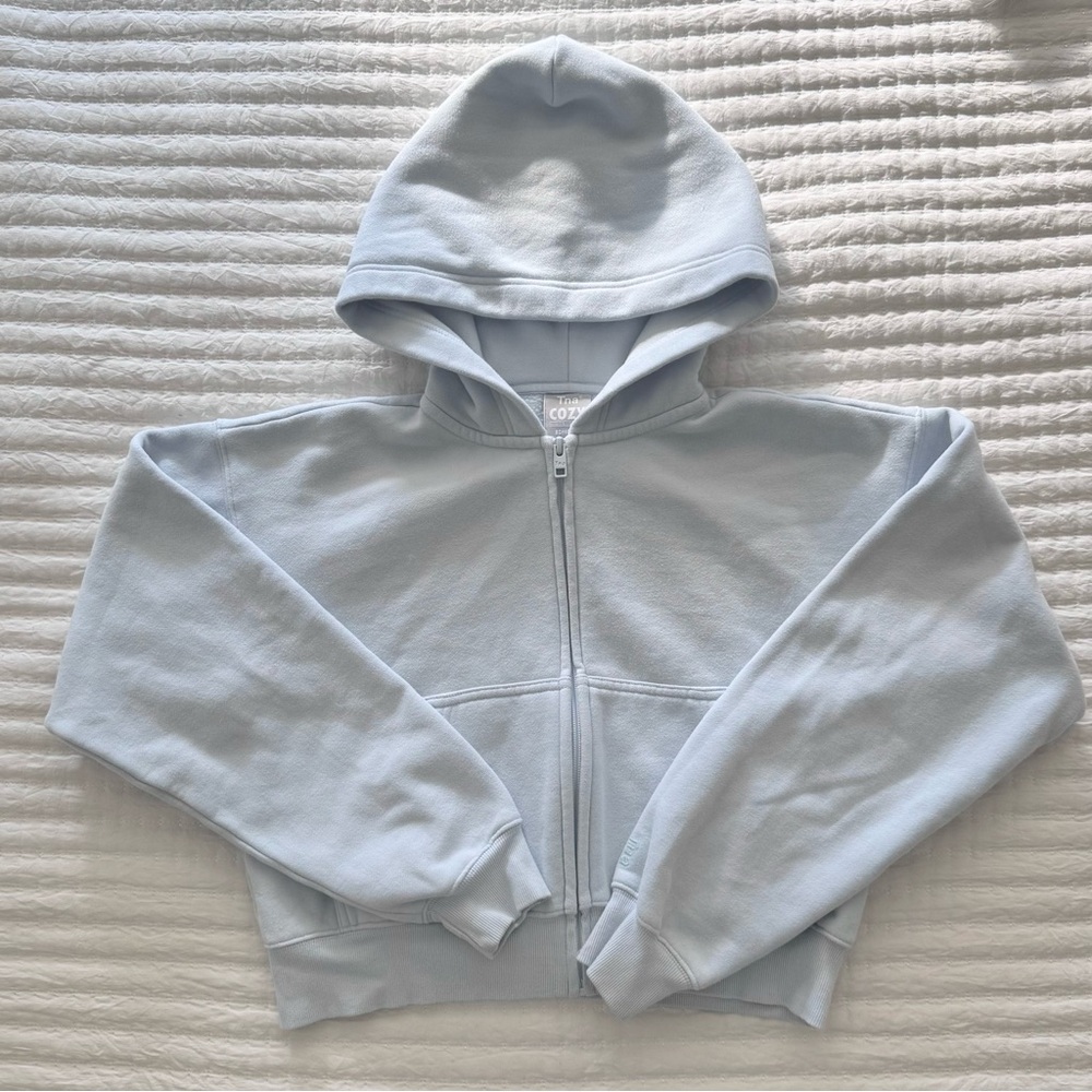 Aritzia Cozy Sweatfleece Boyfriend Boxy Zip Hoodie - Picture 2 of 7